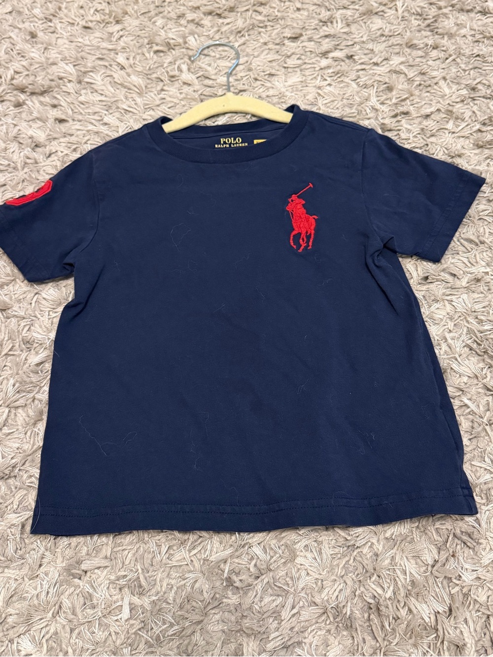 Polo by Ralph Lauren Navy Tee with Red Pony Patch